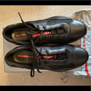 Mens Prada Nevada Bike Sneaker Black